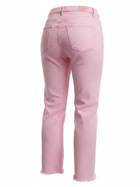 Wild Fable highest rise straight leg pink acid wash distressed hems Sz 8 | GUC